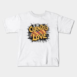 Corndog Love Design Kids T-Shirt